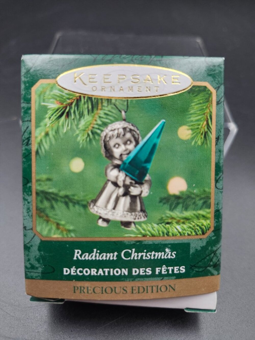 2001 Hallmark Keepsake Precious Edution Radiant Christmas Miniature Ornament